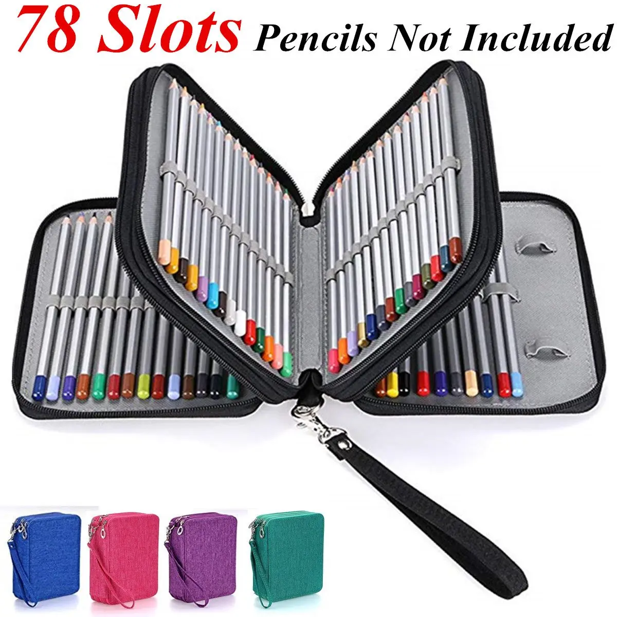 

72 Holes Oxford School Pencil Case Art Marker Pens Bag Drawing Pen Bag Box Kids Multifunction Stationery Pouch Supply