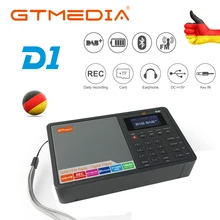 GTMEDIA D1 Radio DAB+/TF/AUX Mini Portable Radio Handheld Digital FM USB TF MP3 Player Speaker Rechargeable with 18650 Battery