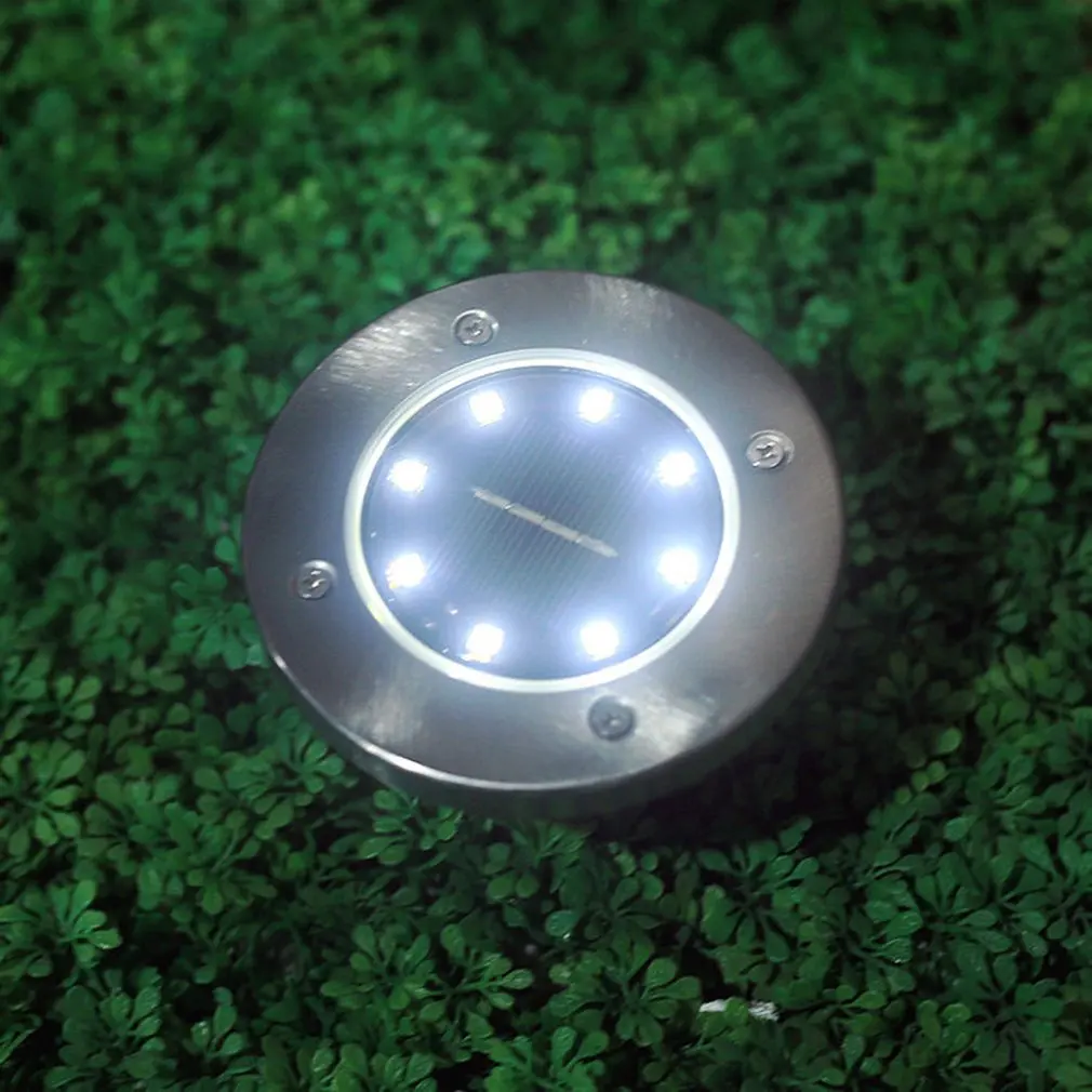 Solar Ground Lights Disk Outdoor Waterproof For Garden Pathway Lawn Driveway Walkway Light | Лампы и освещение