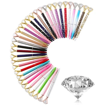 

Luxury Sparkling Large Diamond Ballpoint Pen Metal Crystal Diamond Pen