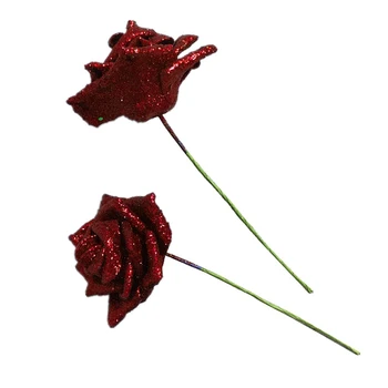 

Gift Box Artificial Flower Powder Crystal Rose Branch Home Flower Arrangement Eternal Flower Decoration Bouquet