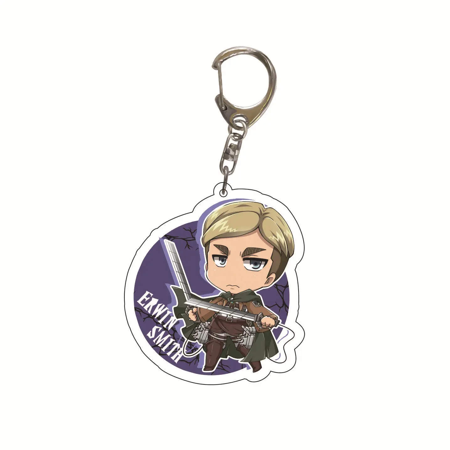 

Anime Attack On Titan Silver Color Drip Keychains Giant Legion Flag Cosplay Jewelry Key Ring Car Key Holder For Anime Fans 10