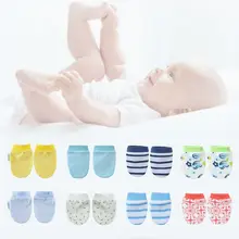 1 пара стильных детских перчаток с принтом; детские перчатки для девочек и мальчиков с защитой от царапин; мягкие перчатки для новорожденных; подарок для душа