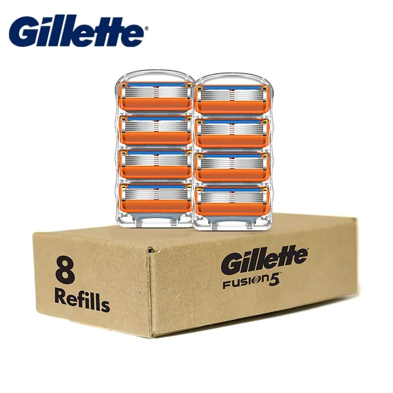 

Gillette Shaving Blades Gillette Fusion 5 Replaceable Cassettes 8 Pcs Removable Fusion5 Men Razor Blade with Precision Trimmer