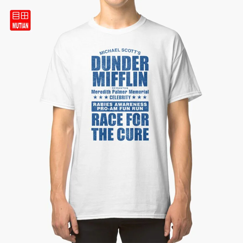 Футболка Dunder Mifflin с изображением бешеных кроликов Офисная футболка dwight schrute jim