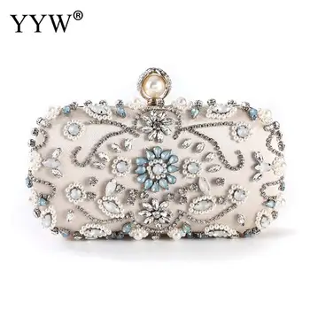 

Women Rhinestones Evening Bags Mini Clutches Handbag Diamonds Lady Purse Luxury Shoulder Bag For Wedding Party Bolsa Feminina