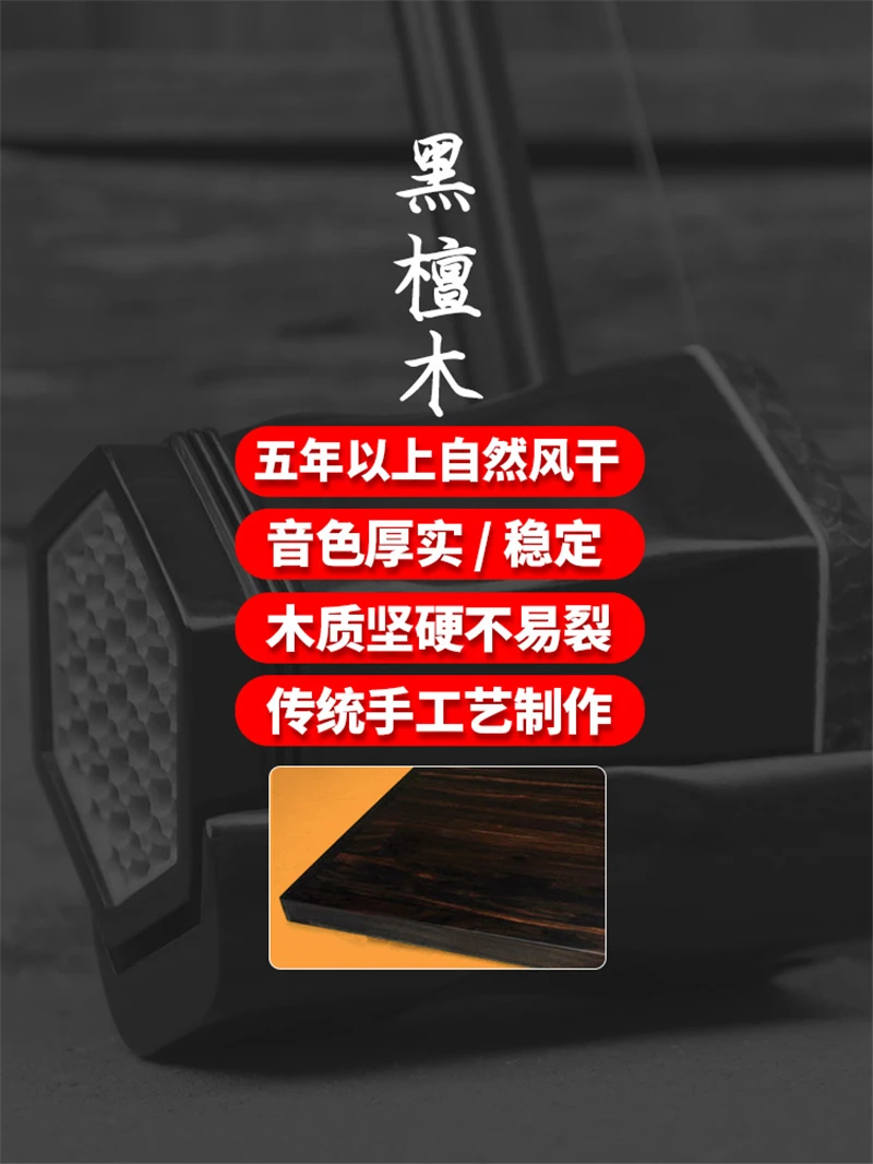 Черное дерево ERHU для взрослых Детский инструмент Huqin erhu Китайский инструмент Instrumento musicales Профессиональный Жесткий Чехол