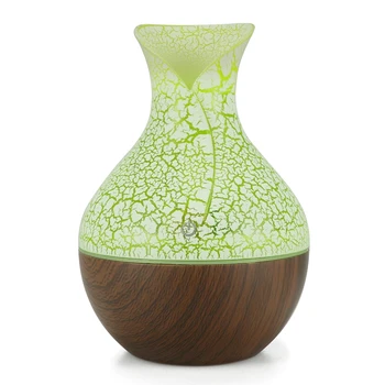 

Electric Humidifier Aroma Oil Diffuser Ultrasonic Wood Grain Air Humidifier Usb Mini Mist Maker 7 Color Led Light For Home Offic