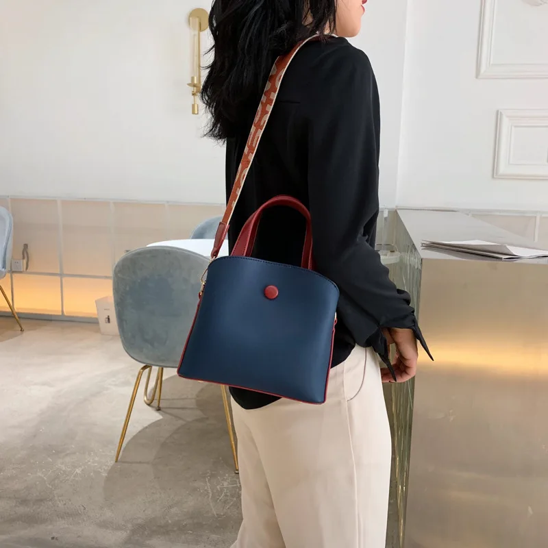 

Large Capacity Bucket Bags Women Contrast Color Handbag High Quality Pu Leather Shoulder Messenger Bags Ladies Casual Totes 2019