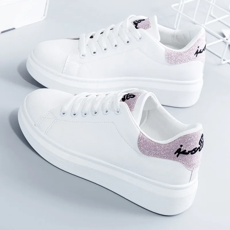 Women Sneakers 2023 Fashion Breathble Vulcanized Shoes Pu