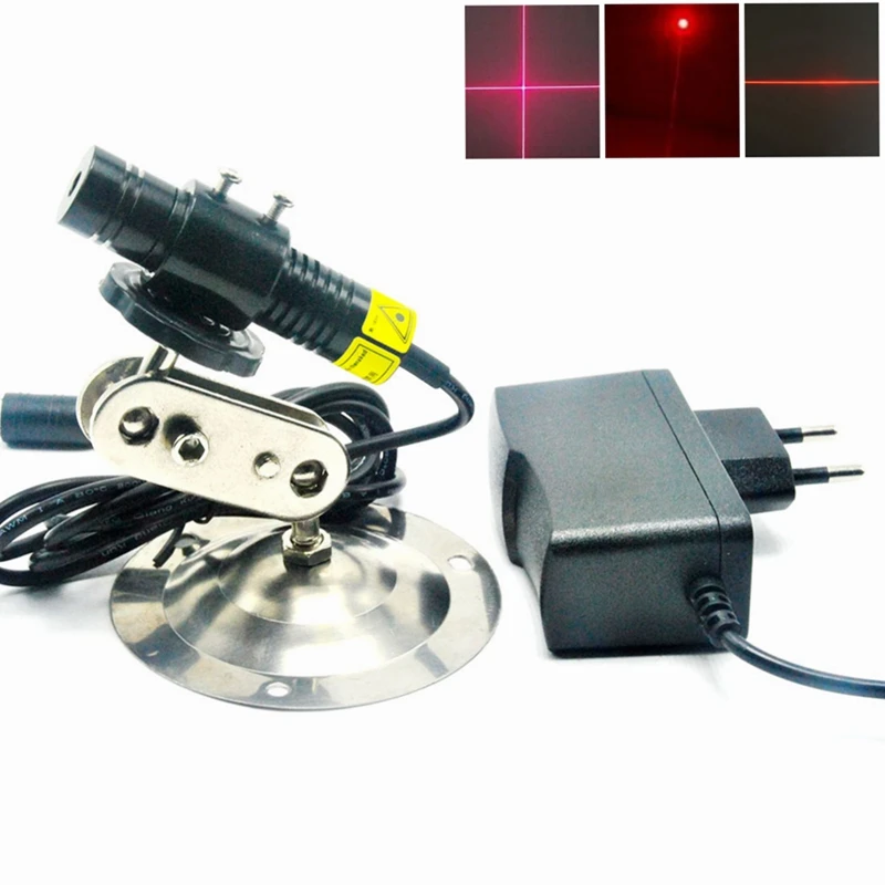 

100mW 650nm Red Laser Diode Dot Line Cross Locator Module w 5V 1A Adapter + 16mm Heatsink