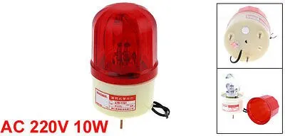 

AC 220VV 10W Red Rotating Flash Light Industrial Signal Warning Lamp LTE-1101