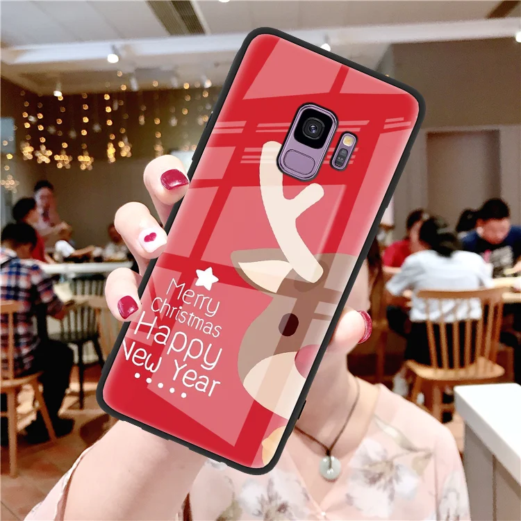 sdhdblu Закаленное Стекло чехол для samsung Galaxy A50 A40 Note 9 8 10 Pro J7 Prime A7 A9 A8 S8 S9 S10 A6 плюс J4 J8 M10 M20 чехол Coque - Цвет: sdhdblu