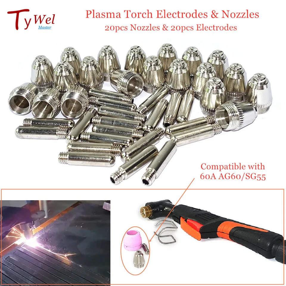 Kit De Consommables Pour Torche Plasma SG-55/AG-60/WSD-60 - 80 Pièces, Neuf