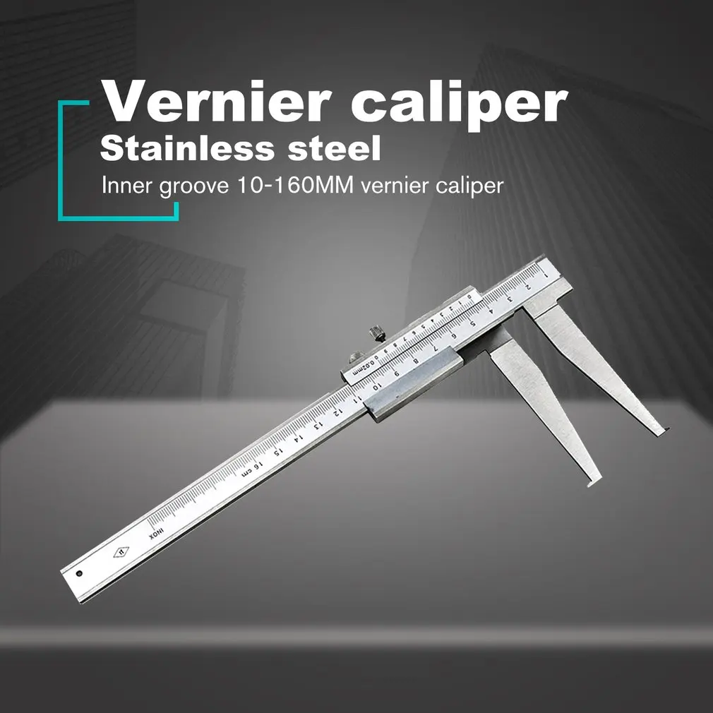 

Professional 10-160mm Inside Groove Vernier Caliper Mono-block Inside Caliper To Measure Groove Inside Caliper
