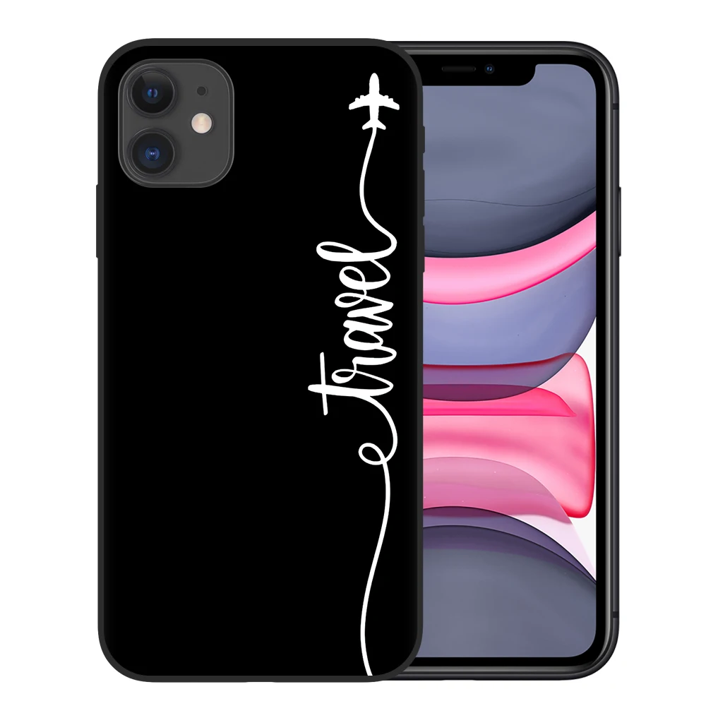 iphone 6s plus phone case World Map Travel Just Go Soft TPU Phone Cases for iPhone 11 Pro XS Max X XR 7 8 Plus 6S plane Cover For iPhone 12 Pro Max Coque iphone 7 waterproof case