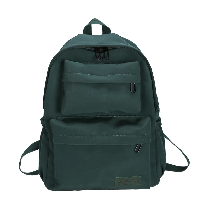 Модный классический брендовый рюкзак для девочек, нейлоновый водонепроницаемый рюкзак для путешествий с несколькими карманами, школьная сумка для девочек, школьная сумка для ноутбука размером 15,6 дюйма - Цвет: green