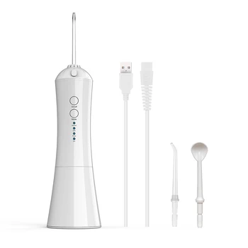 

AZDENT 3 Mode Oral Irrigator USB Rechargeable Portable Electric Water Dental Flosser Water Jet Floss Tooth Pick 3 Jet Tips 230ML