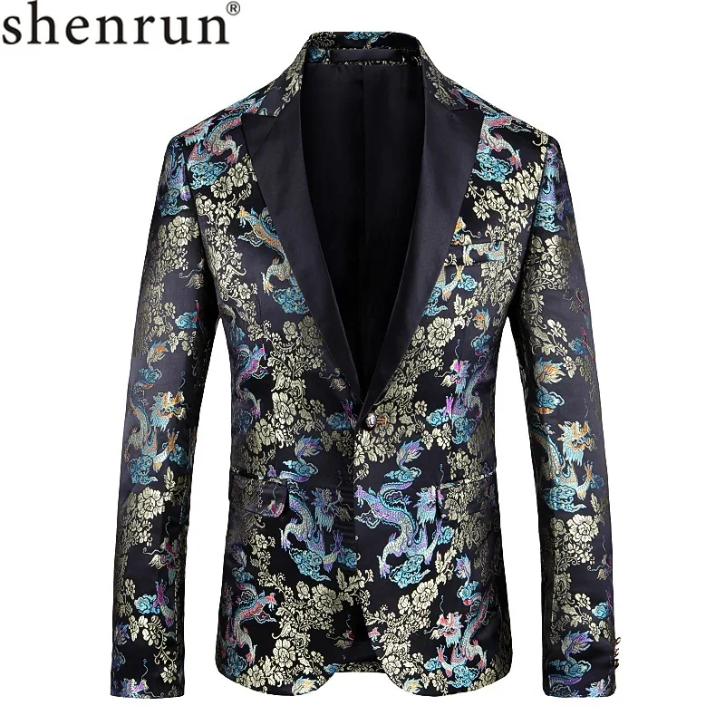 ^*Best Offers Shenrun для мужчин осень зима блейзер Мода Дракон узор Высокое качество Slim Fit Куртка Жених певец и ведущий сценический костюм для вечеринки ^*Best Offers Shenrun для мужчин осень зима блейзер Мода Дракон узор Высокое качество Slim Fit Куртка Жених певец и ведущий сценический костюм для вечеринки