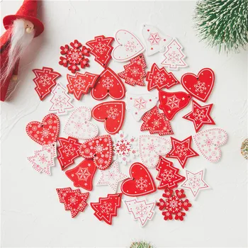 

10pcs 5cm New Year Natural Wood Christmas Ornaments Pendants Hanging Gifts Xmas Tree Decor Home Wedding Decoration 62082