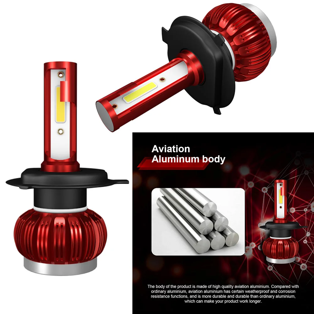 

K1 LED headlight H4 HB2 9003 Car Conversion Kit Cold White Light Bulb Lamp High Low Beam 2pcs 36W/Pair 18W/Bulb