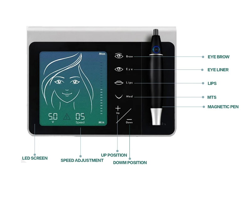 Многофункциональная ручка для тату набор губ бровей постоянный макияж с микроволокном красота устройство Татуировки Ручка для нанесения тату контроль Комплект
