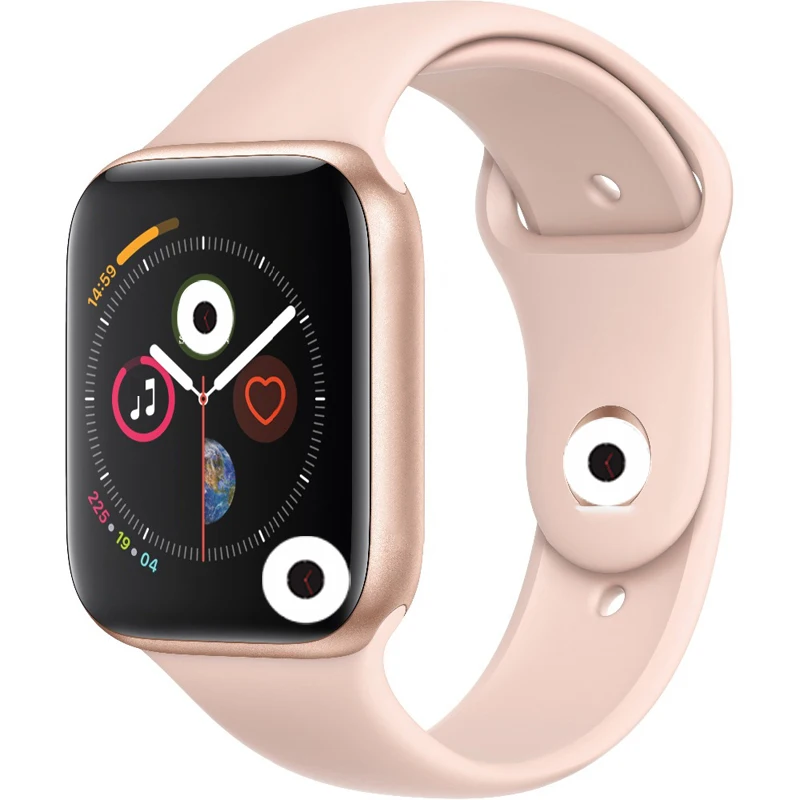 35% скидка 42 мм Смарт-часы серии 4 часы Push Message Bluetooth подключение для Android телефона Apple IOS iPhone 6 7 8 X Smartwatch - Цвет: Золотой