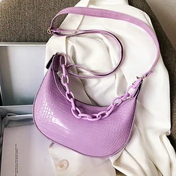 

Pu Leather Tote Women Shoulder Bags For Women 2020 Chains Messenger Bag Alligator Subaxillary Bags Purses And Handbags Sac