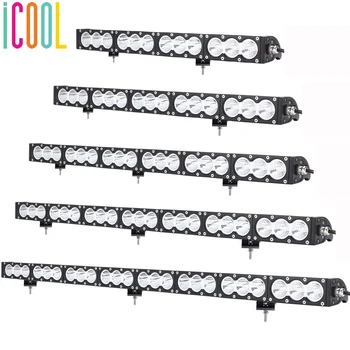 

Single Row Slim LED Light Bar 16" 22" 27" 38" 43'' Inch Flood Spot Combo 6000K White Driving Lights 4X4 Offroad 4WD SUV Truck