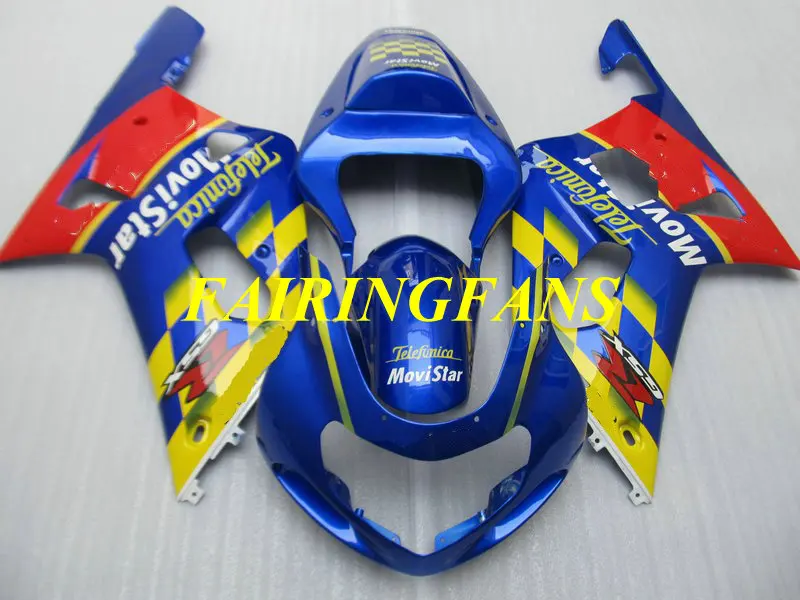 Литья под давлением обтекатель тела комплект для GSXR600 750 K4 04 05 GSXR 600 GSXR750 2004 2005 Красный Синий Обтекатели кузова+ подарки SE80
