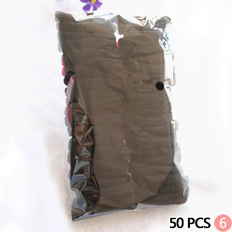50 шт./компл. Для женщин аксессуары для волос резинки эластичная резинка для волос резинки для волос с повязкой на голову для девочек наряды украшения Головные уборы - Окраска металла: 50PCS    6