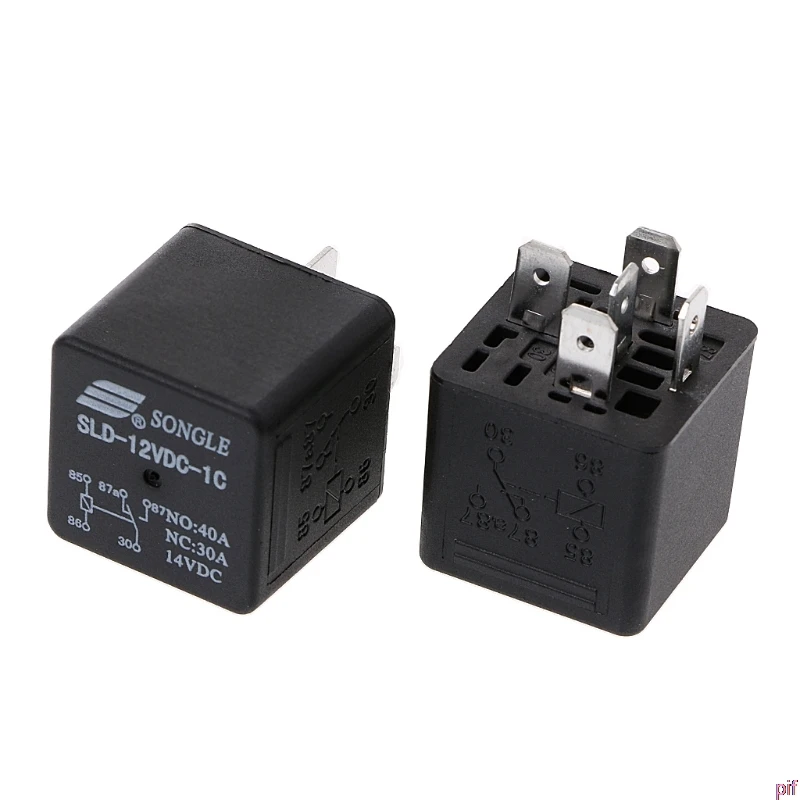 

2Pcs SLD-12VDC-1C 1.6W High Power Relay NO 40A NC 30A 5pin Automotive Relay