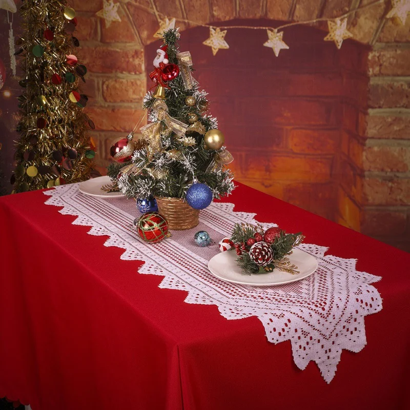

G Romantic Dining Table Delicate Lace Placemat Wedding Christmas Banquet Slip-resistant Table Mat Placemat Kitchen Life Supplies