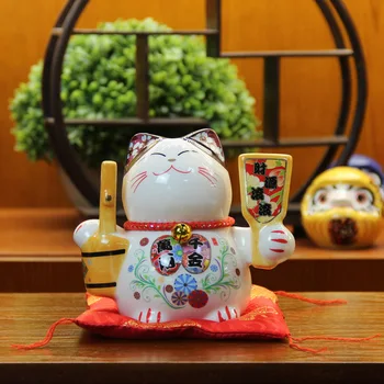 

European style creative personality 5 inch cute ornaments lucky cat birthday gift ceramic piggy bank mini home decorationLB91603