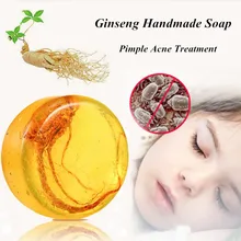

Handmade Pimple Pore Acne Treatment Face Care Wash Basis Moisturizing Revitalizing Anti Fungus Ginseng Soap