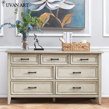 

American chest of drawers solid wood feet storage storage chest of drawers living room porch cabinet 021B-11