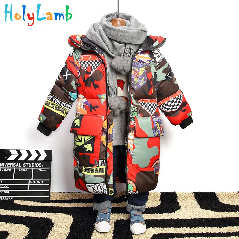 UK Boys Camo Coat Hoodies Hooded Kids Clothes Outfits Tops Winter Casual Jacket 