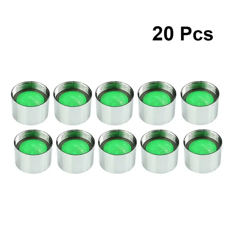 WINOMO 20pcs Threaded Copper Aerator Faucet Bubbler Sprayer Water Saving Polished Filter Kitchen Accessories 22mm/24mm