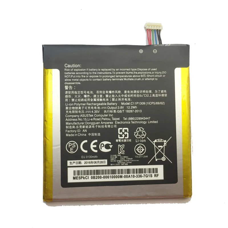 Для Asus Fonepad Note FHD 6 ME560CG C11P1309 3130mAh Tab сменный аккумулятор мощный полимерный литий-ионный аккумулятор