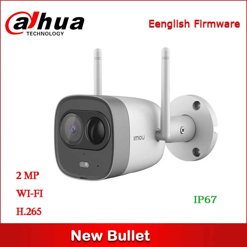 

Dahua Imou Wireless Wifi Camera 1080P H.265 New Bullet Wi-Fi dual antenna Camera Built-in Microphone Night Vision Two-way Talk