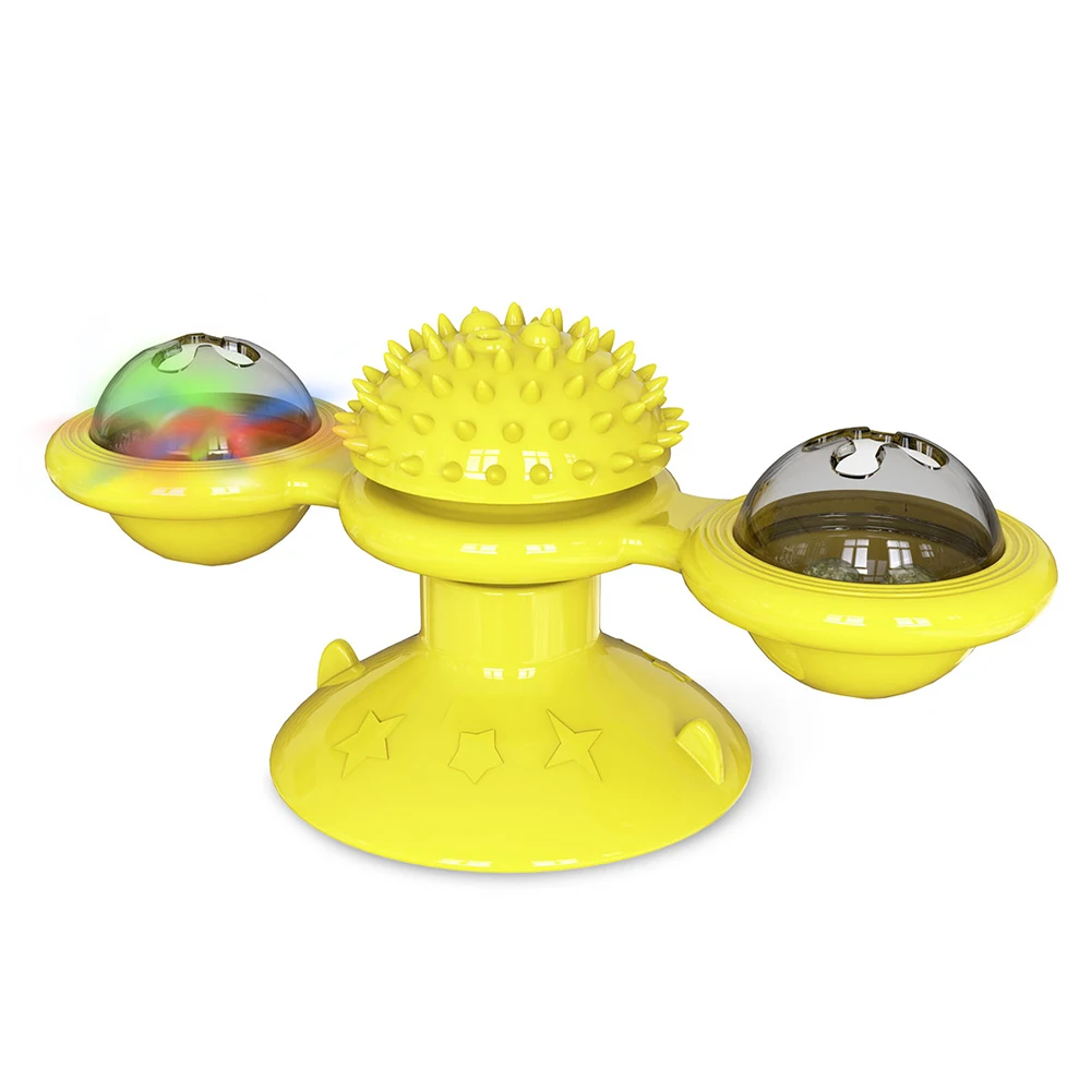 Cat toy windmill cat education training massage rotatable cat interactive toy catnip cat accessories  luminous ball Pet Product 