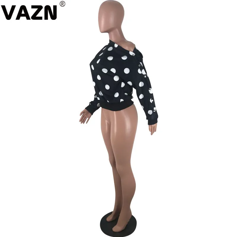VAZN,, хит, популярные, в горошек, энергетические, для молодых, повседневные, свободные, мягкие комбинезоны, модные, длинный рукав, для женщин, тонкие, дикие, Джокер, обычные толстовки