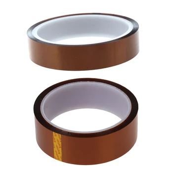 

2 Pcs 3 100Ft Tape High Temperature Heat Resistant Polyimide, 30Mm & 20Mm