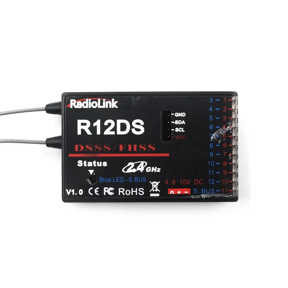 Radiolink AT10II 12CH емкостно-резистивный передатчик и приемник R12DS 2,4 ГГц DSSS& FHSS Радио пульт дистанционного управления для дрона с дистанционным управлением/с неподвижным крылом
