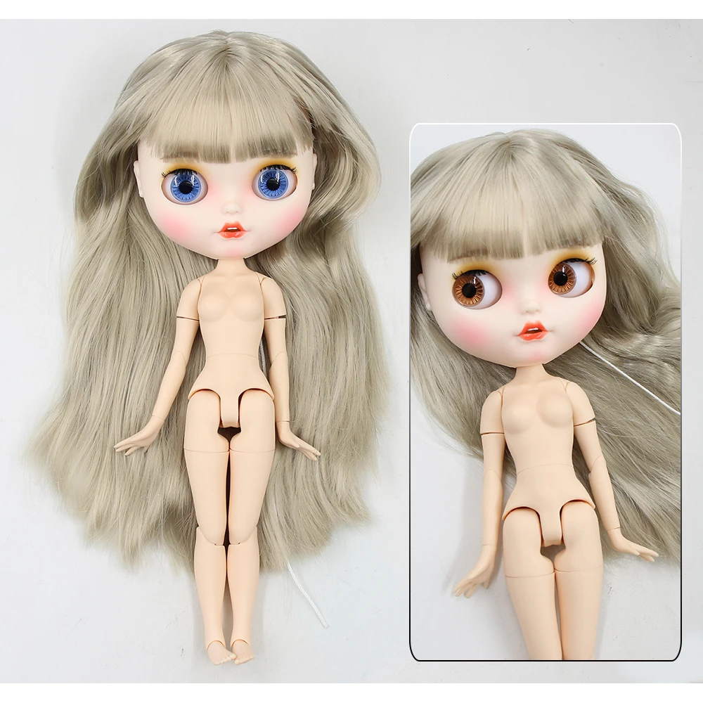 Neo Blythe Doll with Blonde Hair, White Skin, Matte Smiling Face & Custom Jointed Body 1