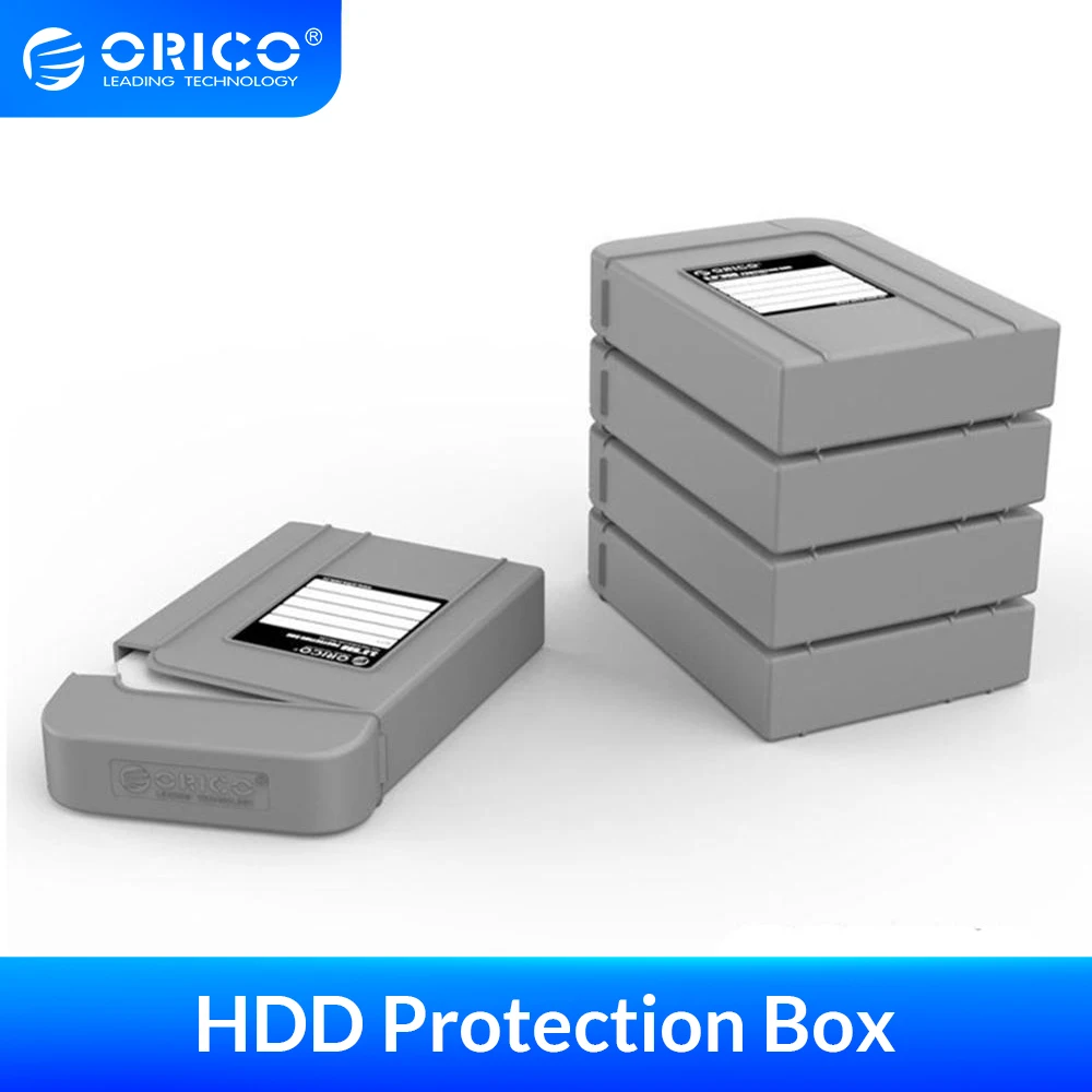 

ORICO 5pcs HDD Protection Box Waterproof Storage Case Shockproof With EVA Crash Pads For 3.5 HDD Hard Drive