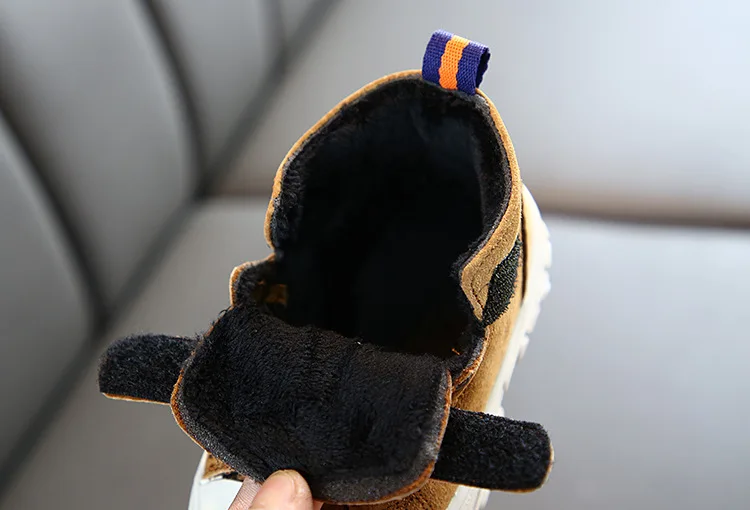 Зимние Детские Ботинки martin из натуральной кожи; детские спортивные хлопковые ботинки с мягкой подошвой; От 1 до 3 лет детская обувь