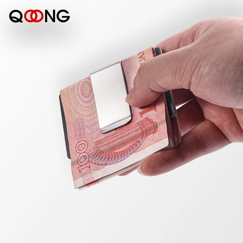 Custom Lettering Stainless Steel Unisex Money Clip Double Sized Slim Portable Credit Card Money Holder Bill Steel Clip Clamp