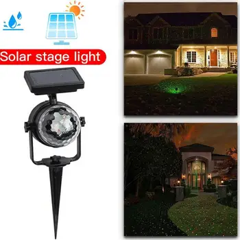 

Fashion Solar Rotating Laser Light Outdoor Waterproof Lights Wedding DJ Stage Party Party LED For Christmas Lights Sound O2Z0