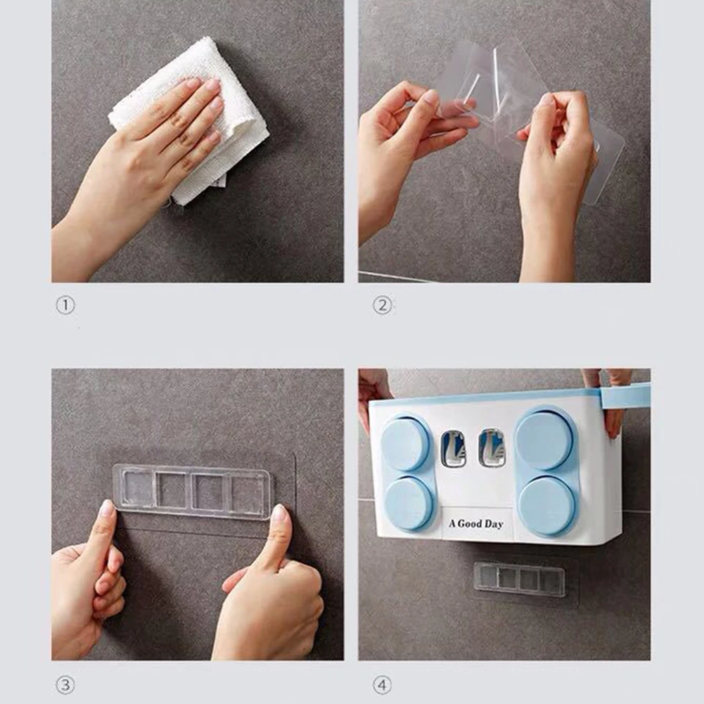 Диспенсер для зубной пасты пылезащитный держатель для зубных щеток с чашками без гвоздей настенная Подставка Полка-органайзер для ванной набор